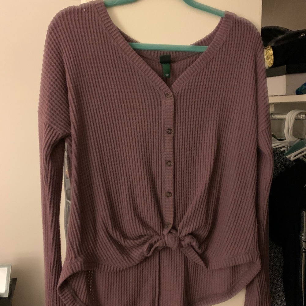 Waffle knit top